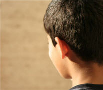 Boy looking at horizon